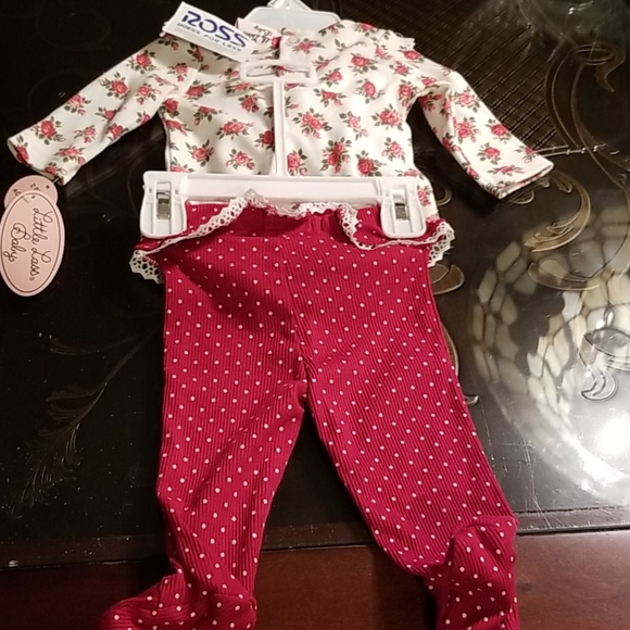 Little Lass Baby 3 Piece Outfit Size 3/6 Months Infant Girl - Picture 3 of 4